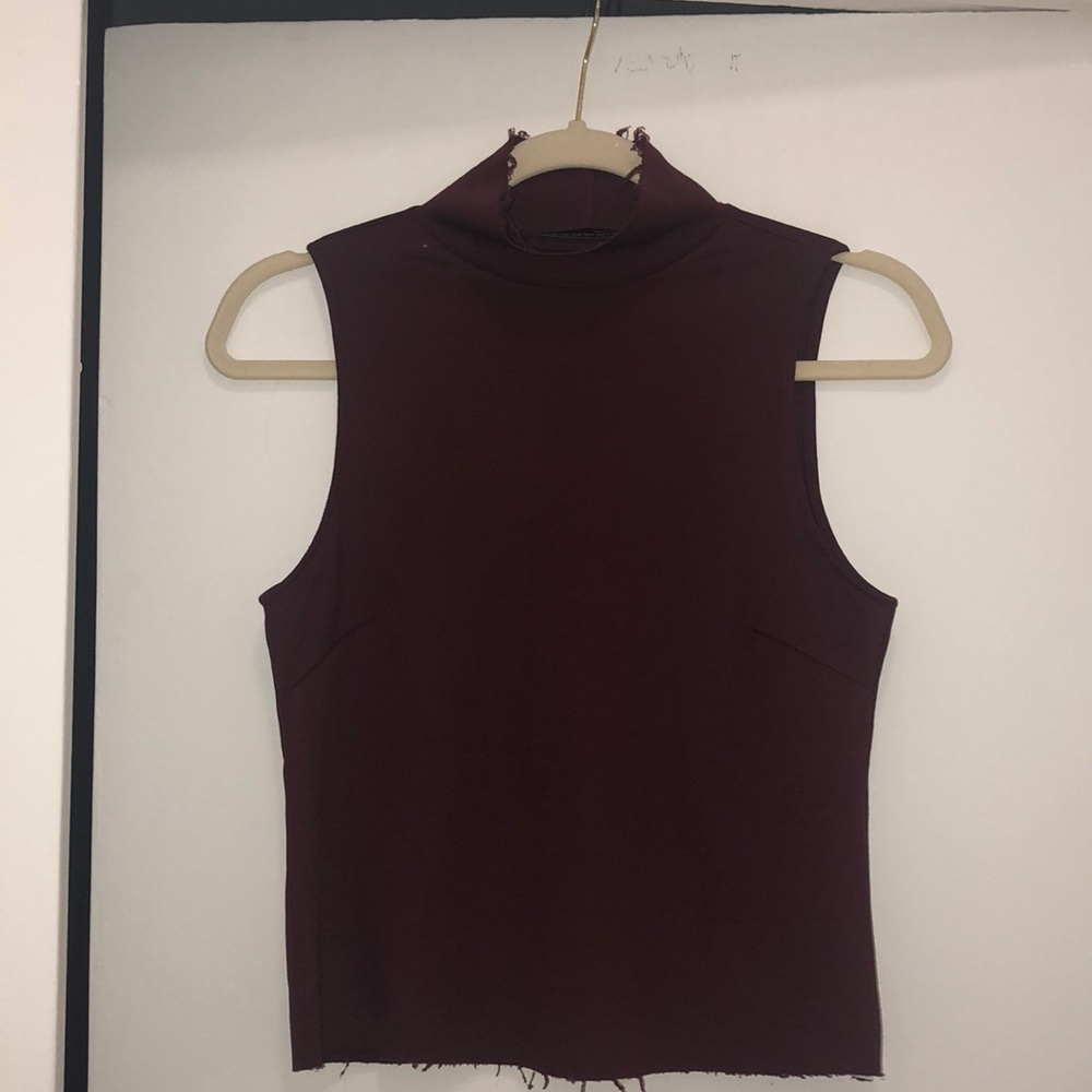 Burgundy crop top